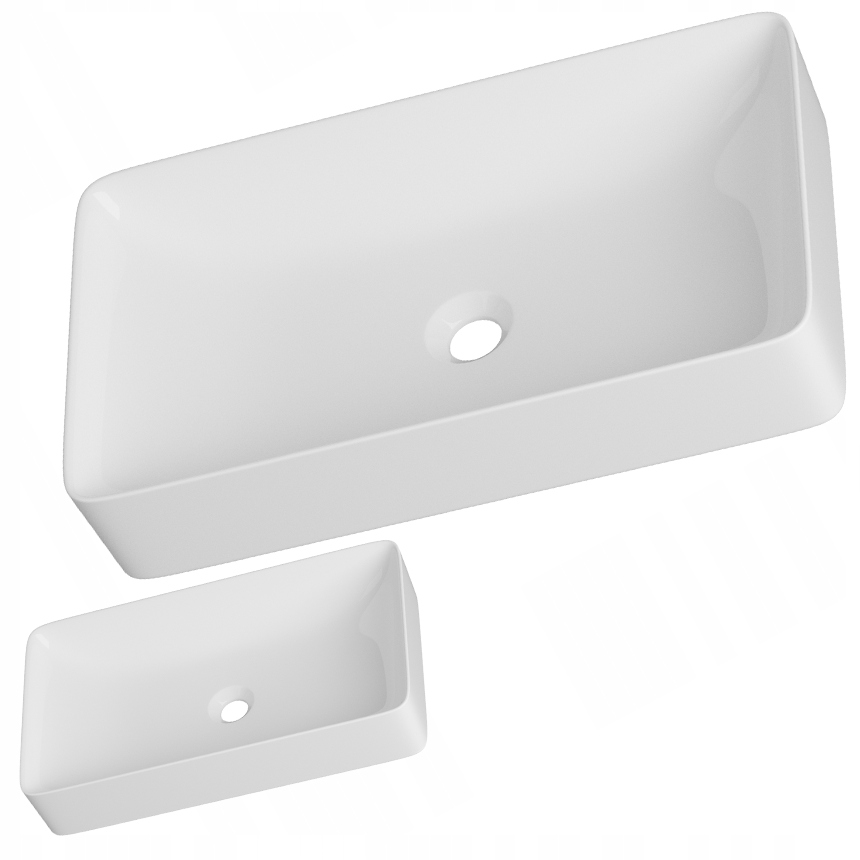 Keramická Umývadlová Doska Obdĺžniková Biela Do Kúpeľne Na Dosku Lumi