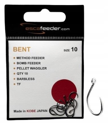 Haczyki Esca Feeder Method Bent Bez Zadzioru Nr #10 10sztuk