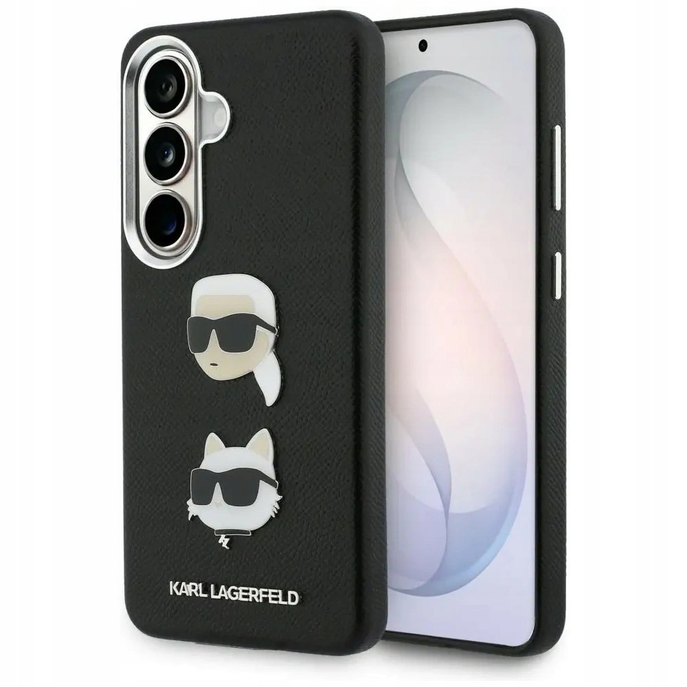 Pouzdro Karl Lagerfeld Saffiano Double Heads pro Samsung Galaxy S26, černé
