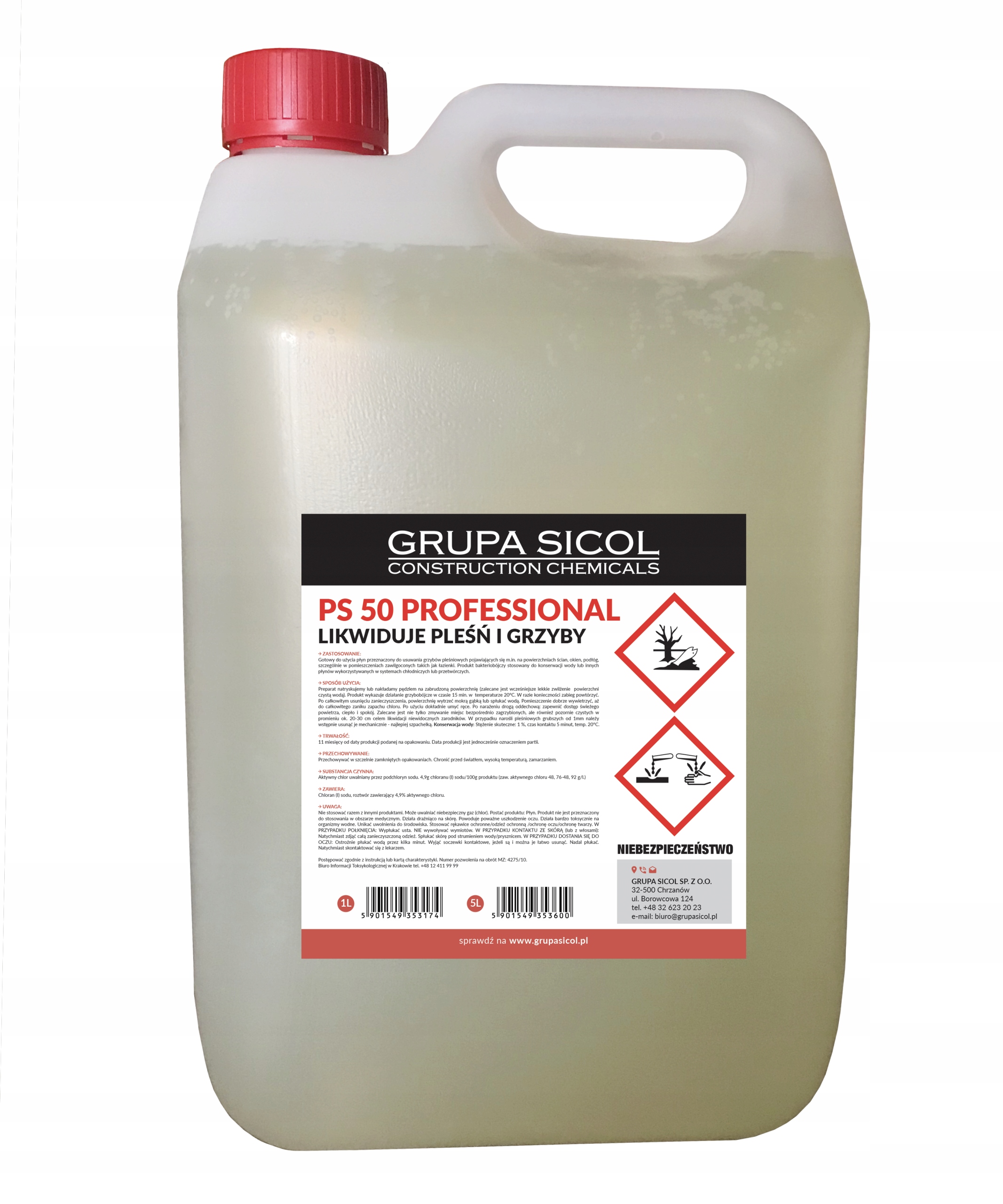 

PS50 Professional Preparat Na Pleśń Grzyby * 5L *