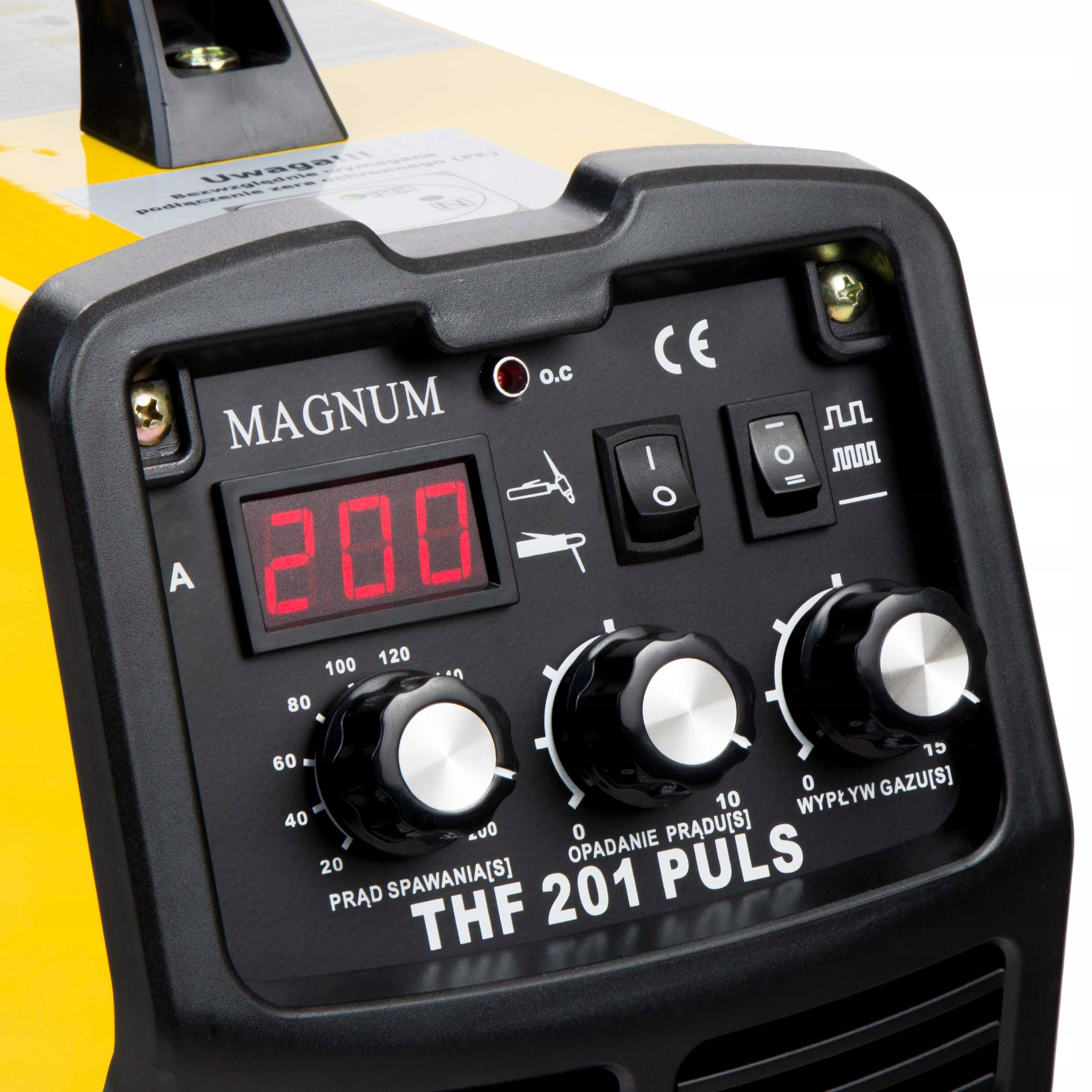 SPAWARKA TIG DC MAGNUM THF 201 PULS MMA 230V 200A IGBT HF UCHWYT 4M Model U I THF201P