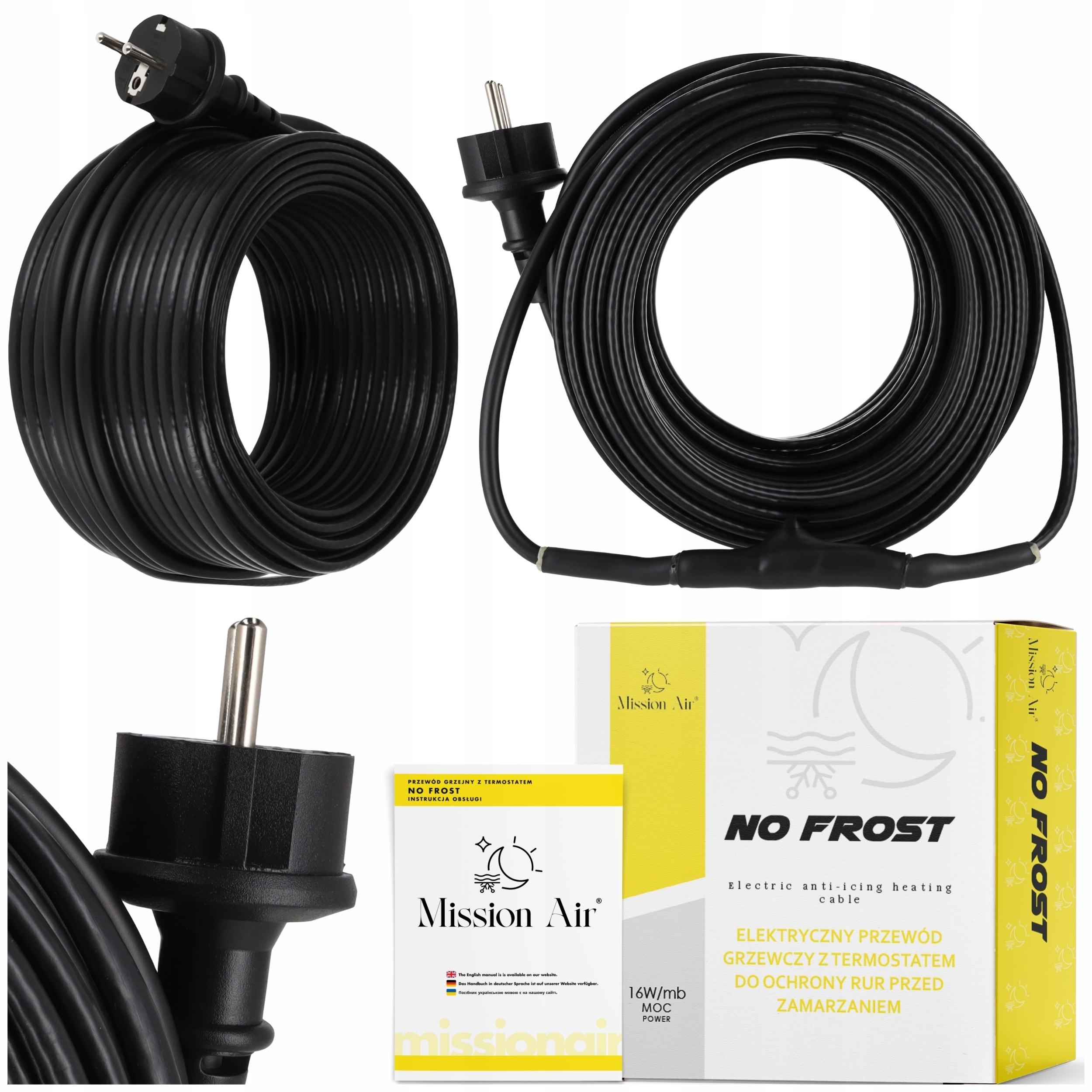 Topný Kabel S Termostatem pro trubky střešního žlabu 16W/m 35M