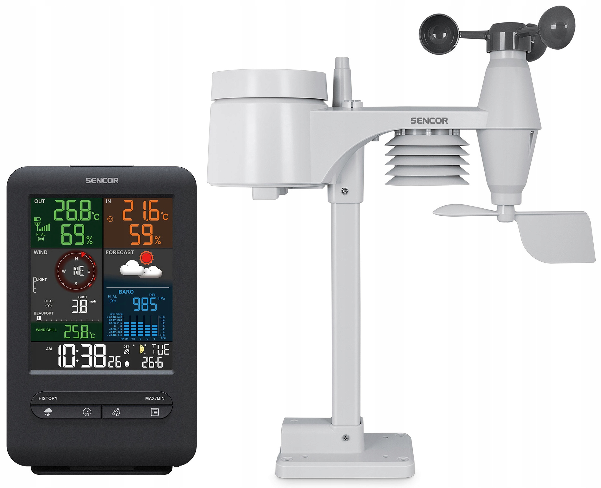 

Profesjonalna stacja pogodowa Sencor SWS9300 5.4''