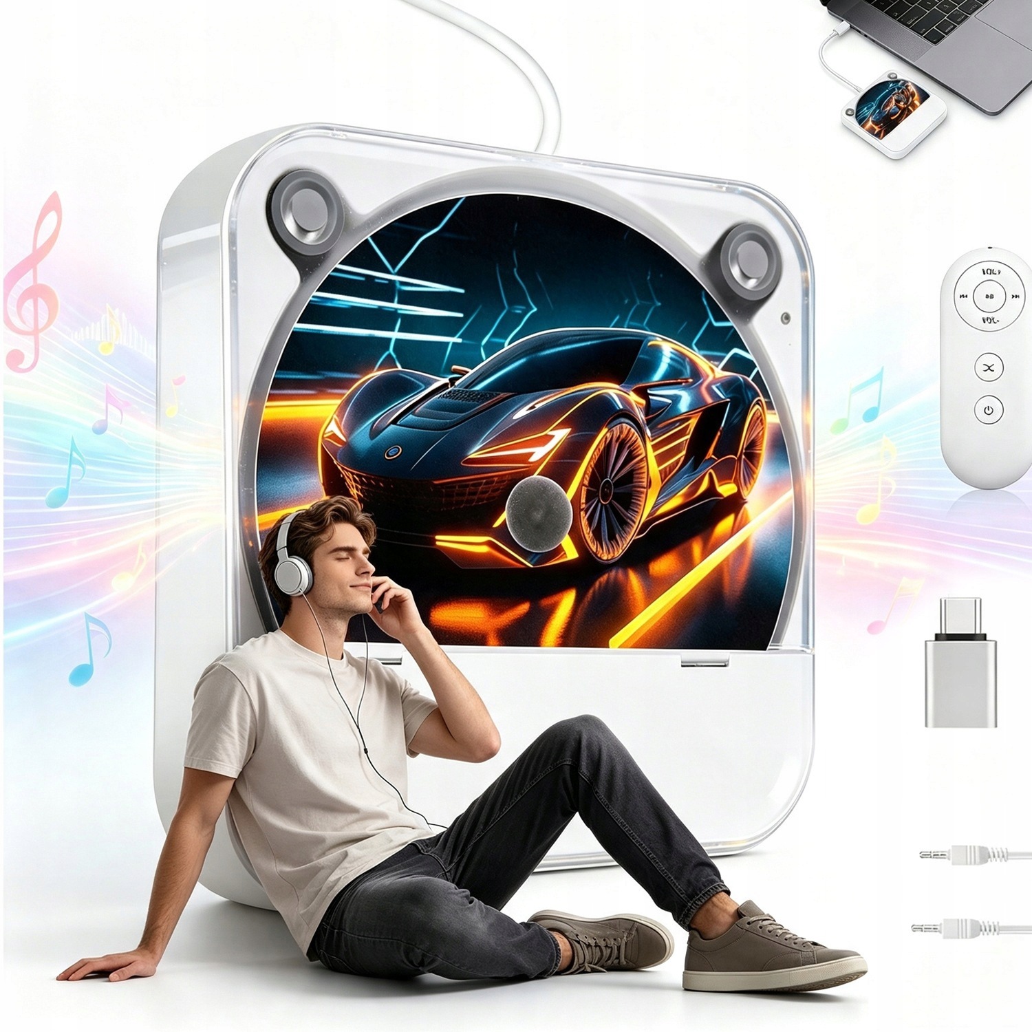 CD Přehrávač Do Auta Plug And Play Usb Aux MP3 Vysoká Kompatibilita