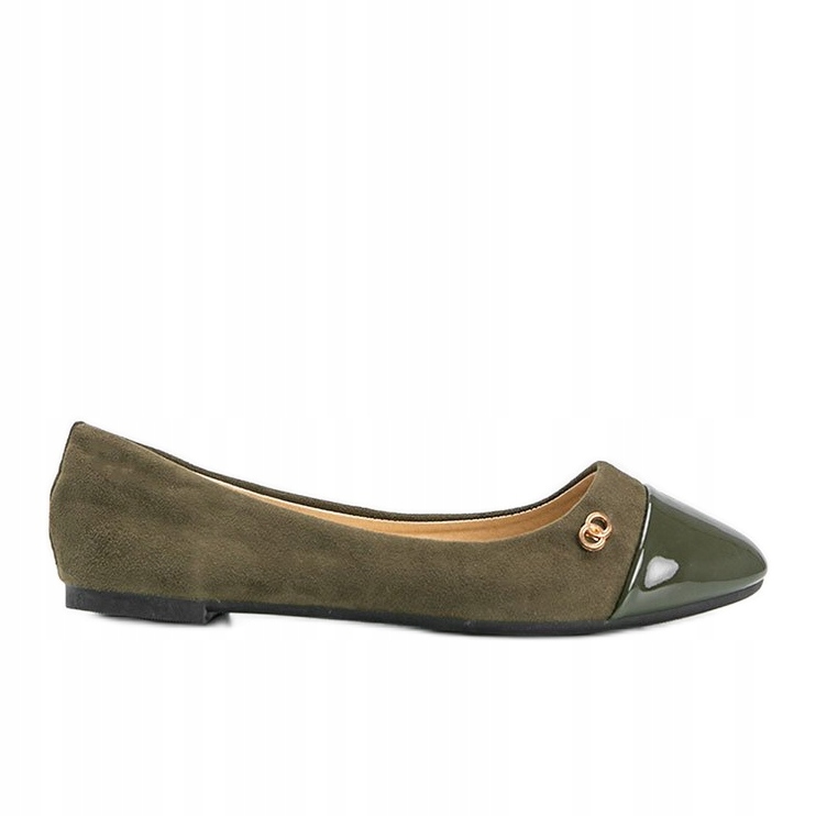 

Zielone baleriny lakierowany nosek Serena r.36