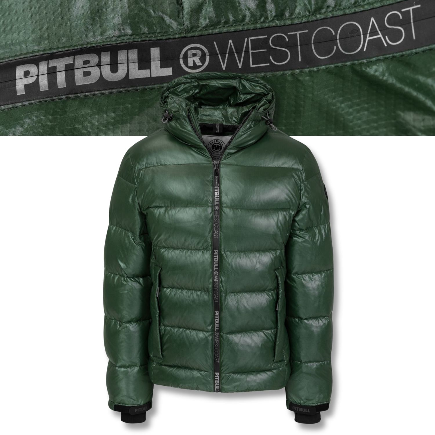 Pánská Zimní bunda s kapucí Pitbull Pepperwood, prošívaná, teplá, Rip-Stop