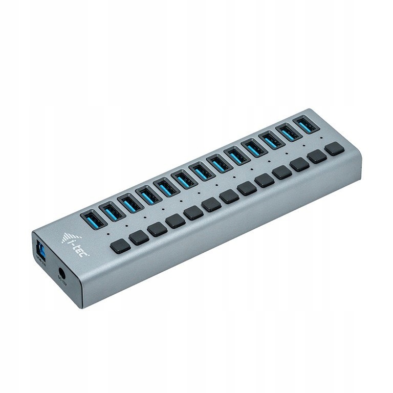 Usb 3.0 hub s nabíjením, 13 portů, napájecí zdroj 60 W