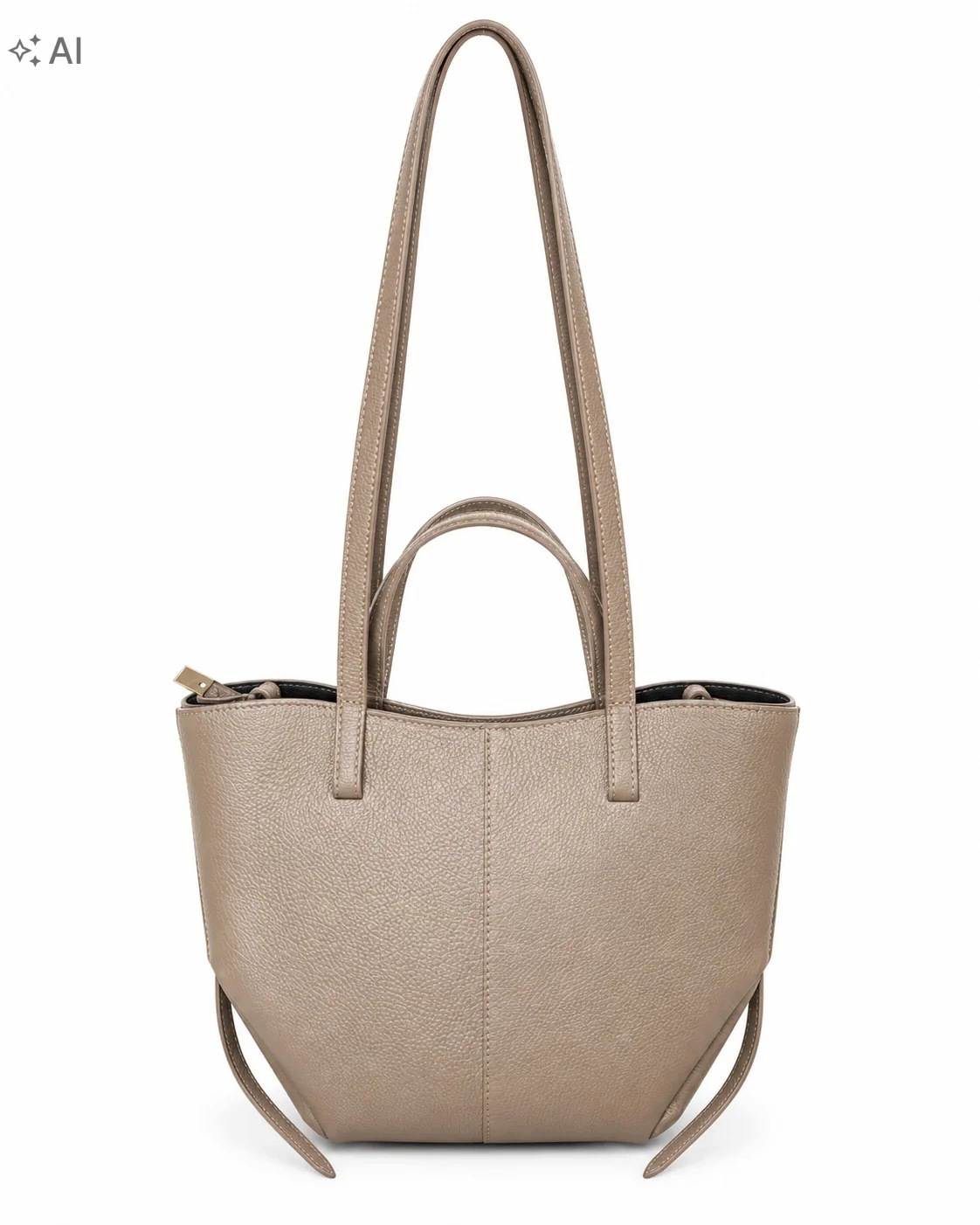 Dámská kožená shopper kabelka Laura Biaggi Hnědá