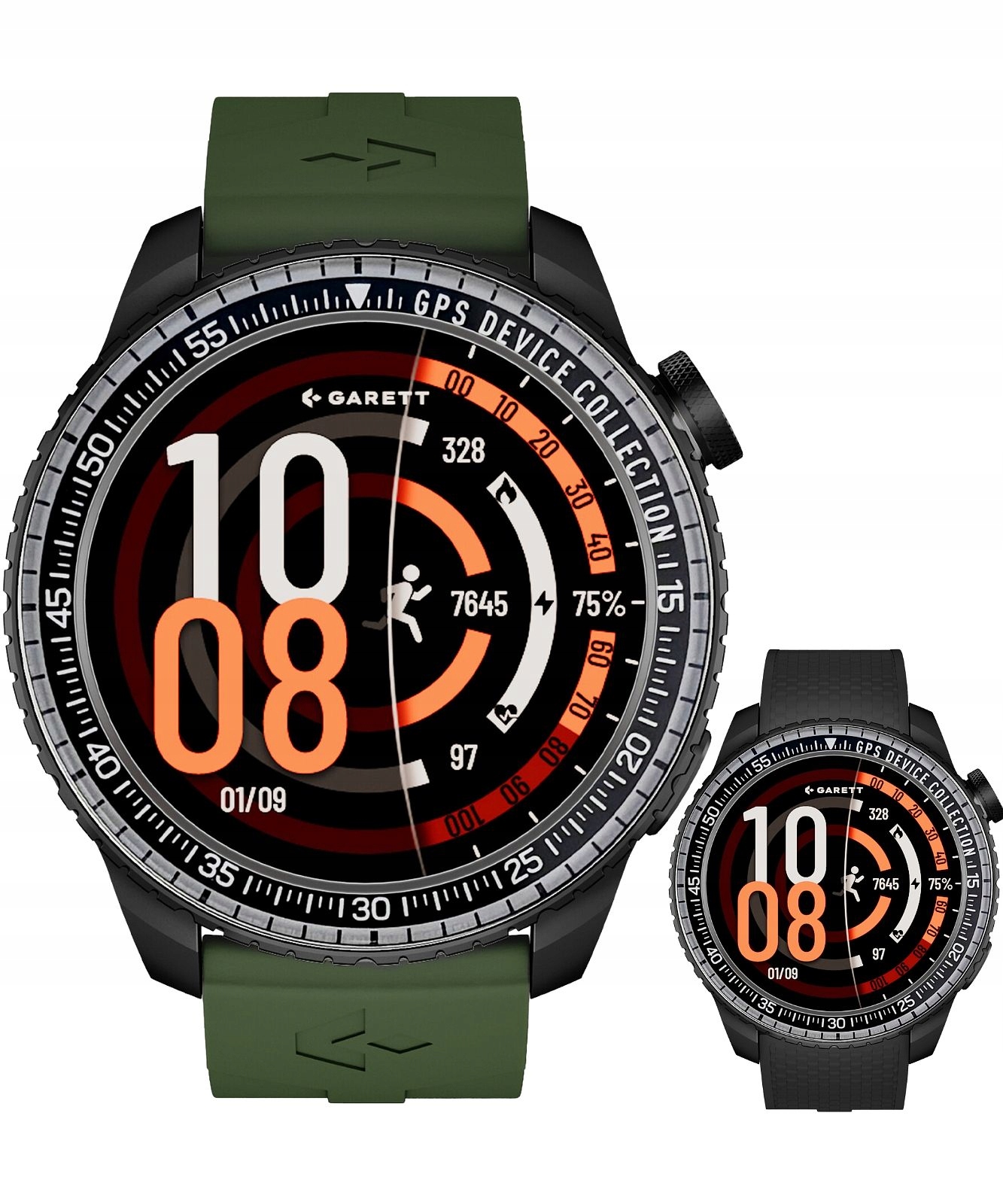 Chytré Hodinky Garett Compass Black Set Garett -5904238487372