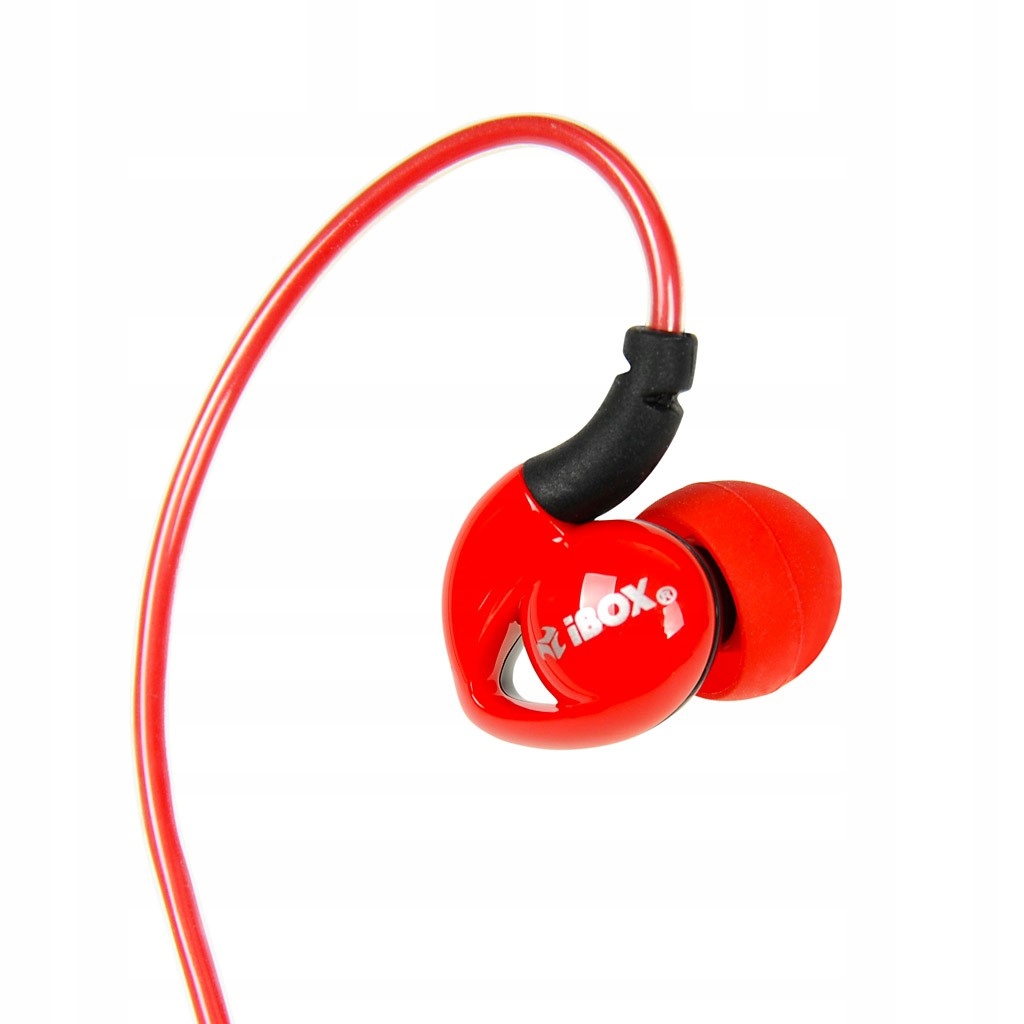 iBox спортивні навушники-вкладиші S1 пульт дистанційного керування червоний