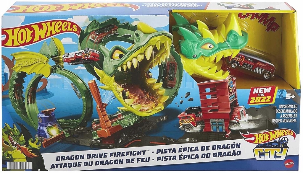 HOT WHEELS CITY ZESTAW PĘTLA SMOKA DANTE + auto Stan opakowania oryginalne