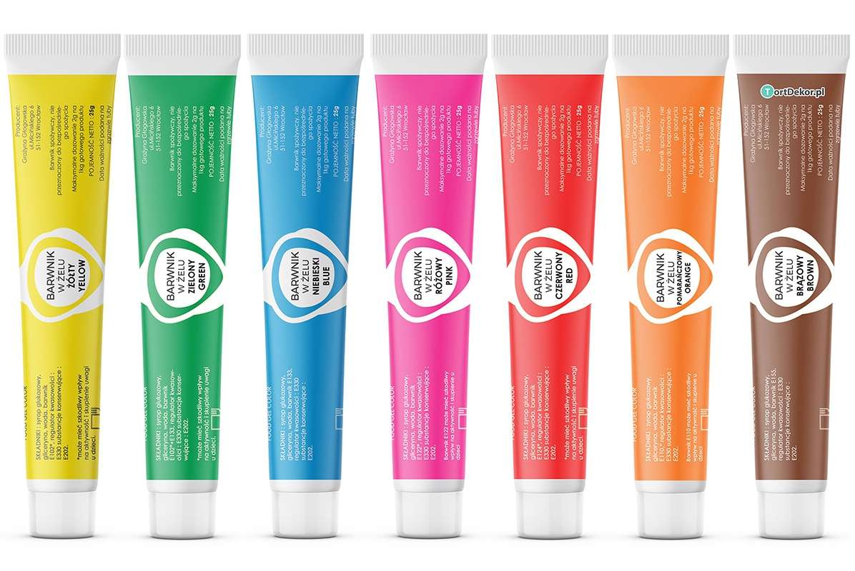 КРАСИТЕЛИ ПРОДУКТОВЫЙ ГЕЛЯ 7x25g КОМПЛЕКТ