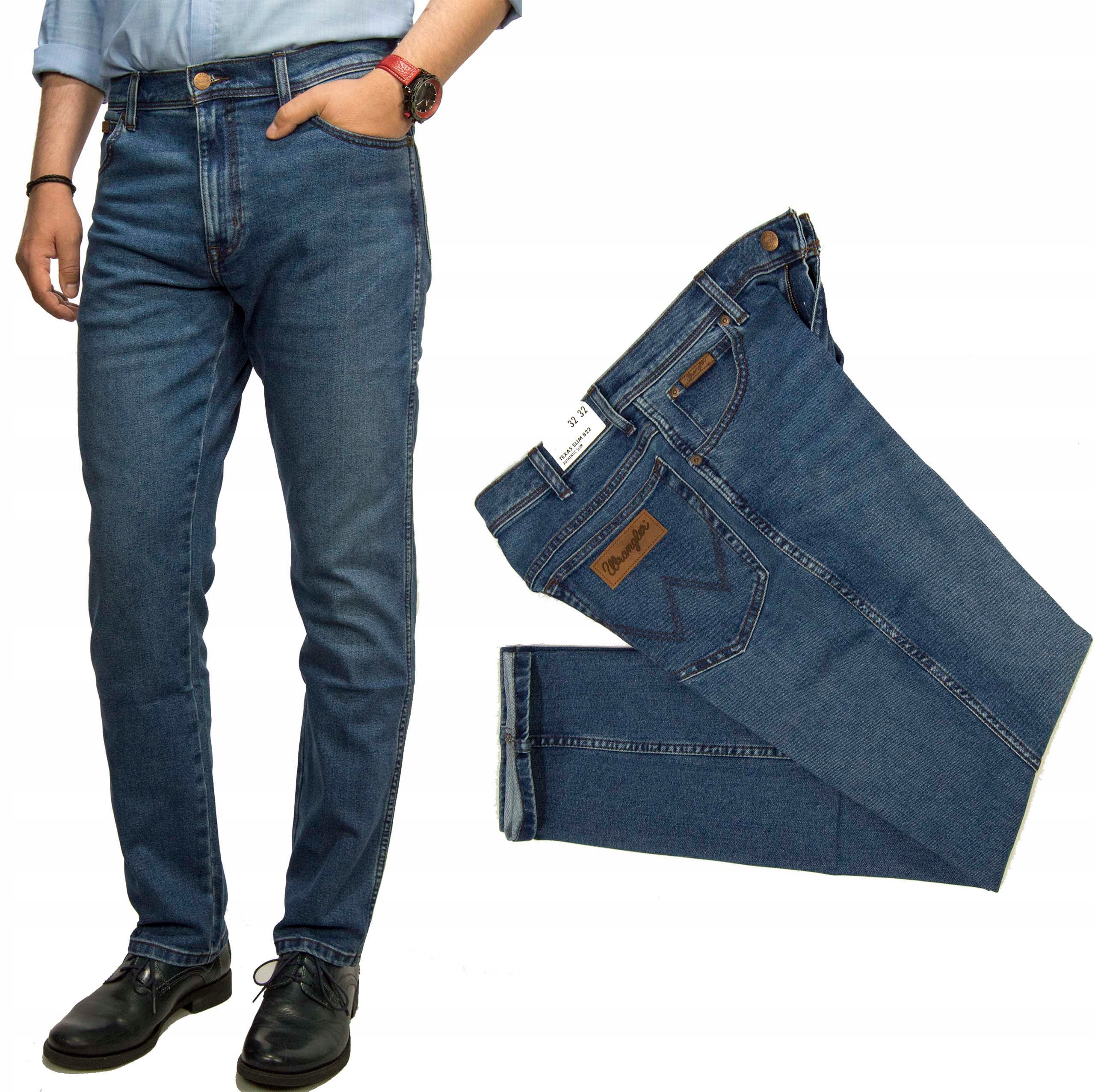 

Wrangler Texas Slim Shiver spodnie jeansy W42 L34