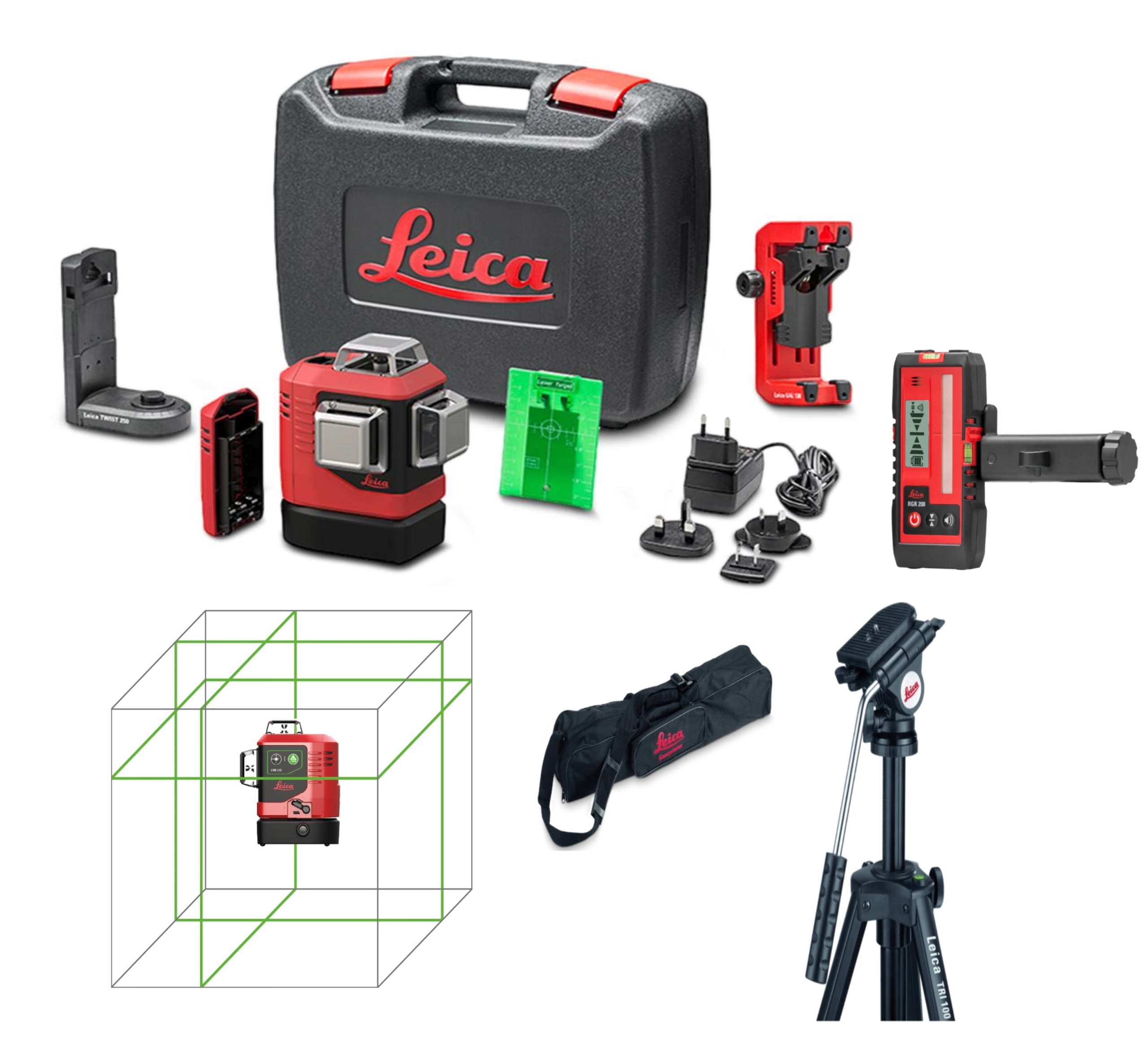 Laser krzyżowy LEICA LINO L6G-1+STATYW+DETEKTOR