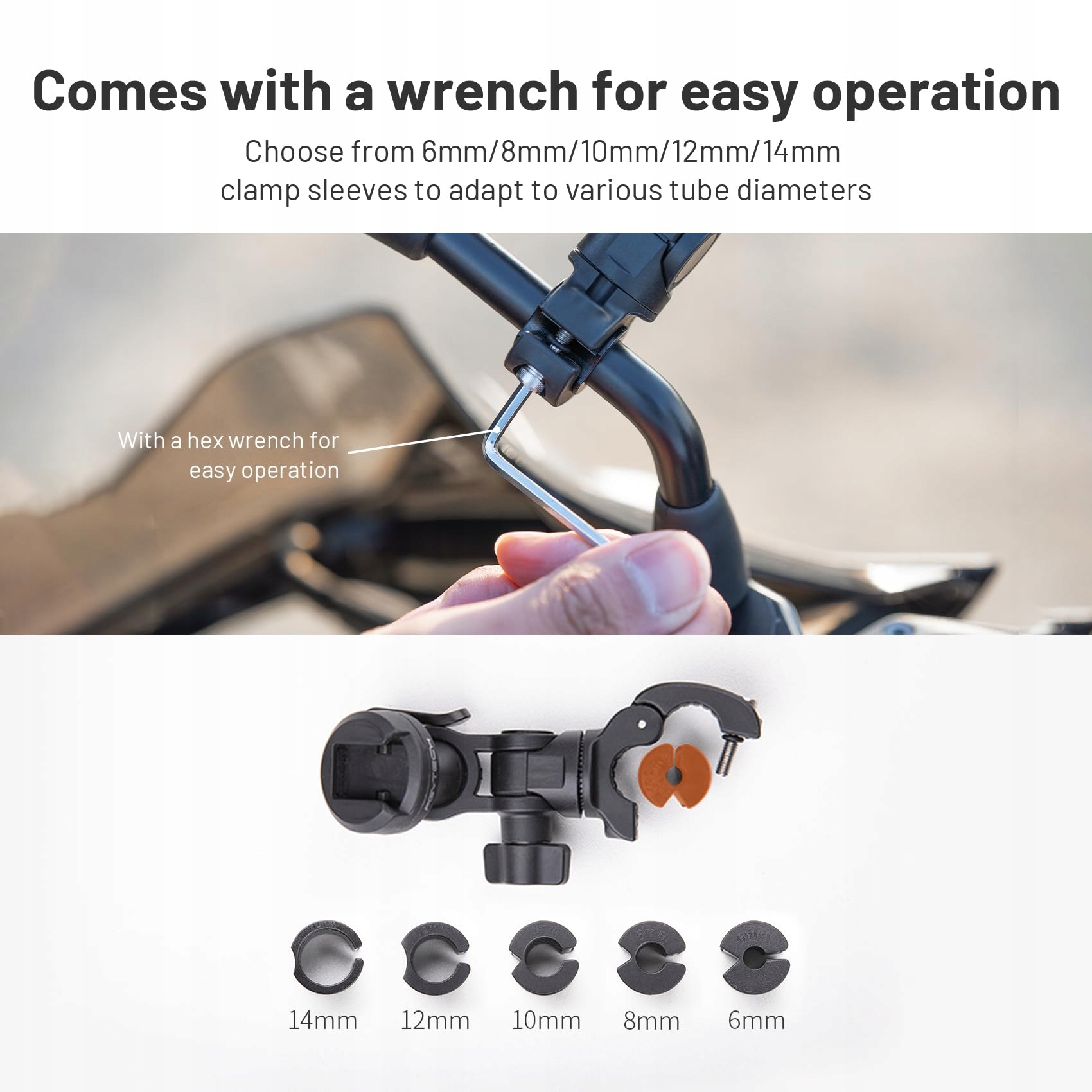 PGYTECH Aluminiowy Uchwyt Lusterka 360° dla Kamer GoPro DJI Insta360 — miniatura 3