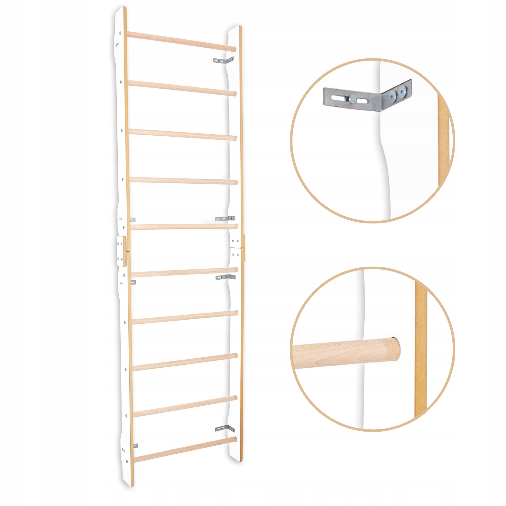 Dřevěný gymnastický žebřík do dětského pokoje pro cvičení doma