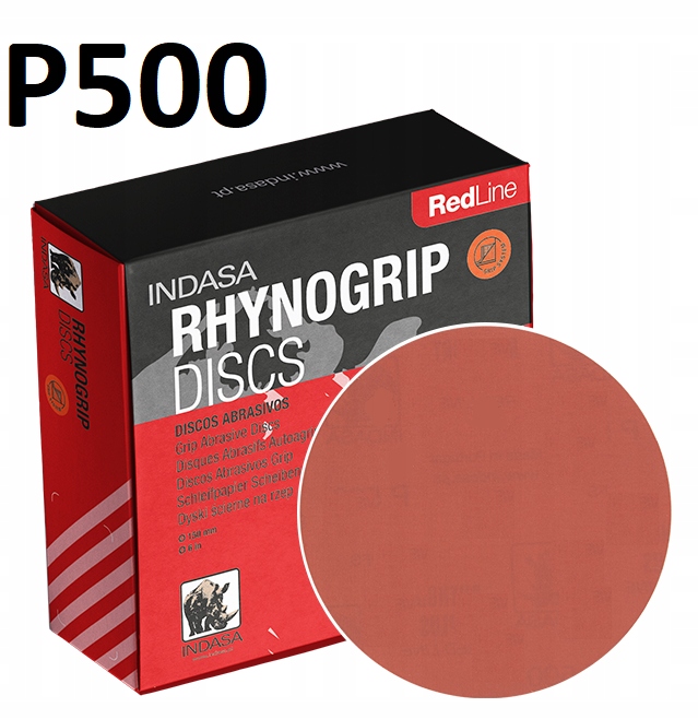 

Indasa Red Krążki Ścierne Rzep 125mm P500 x10