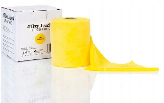 TAŚMA DO ĆWICZEŃ THERABAND GUMA ŻÓŁTA 2,5M