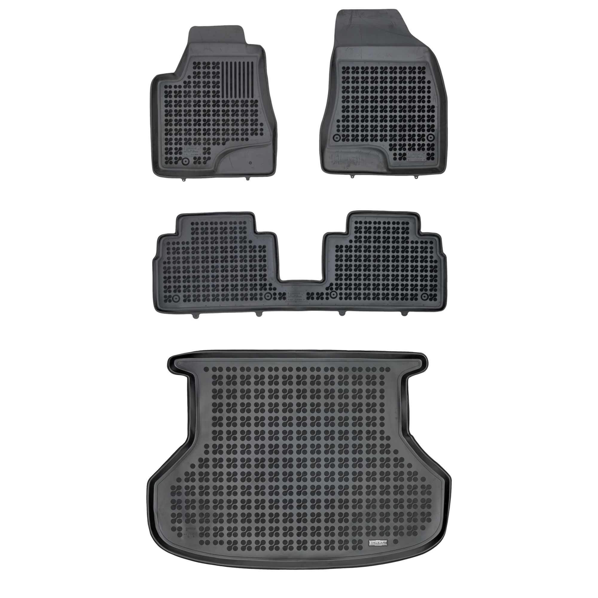Sada čierne koberčeky gumová rohož čierna pre Lexus Rx Ii Xu30 2003-2008