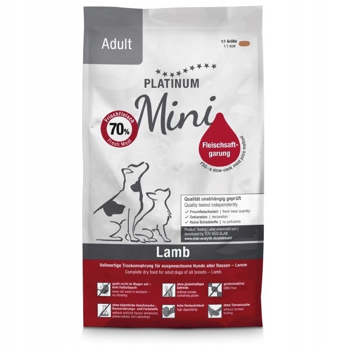 Platinum Adult Lamb Mini polovlhké krmivo pro psy 900g