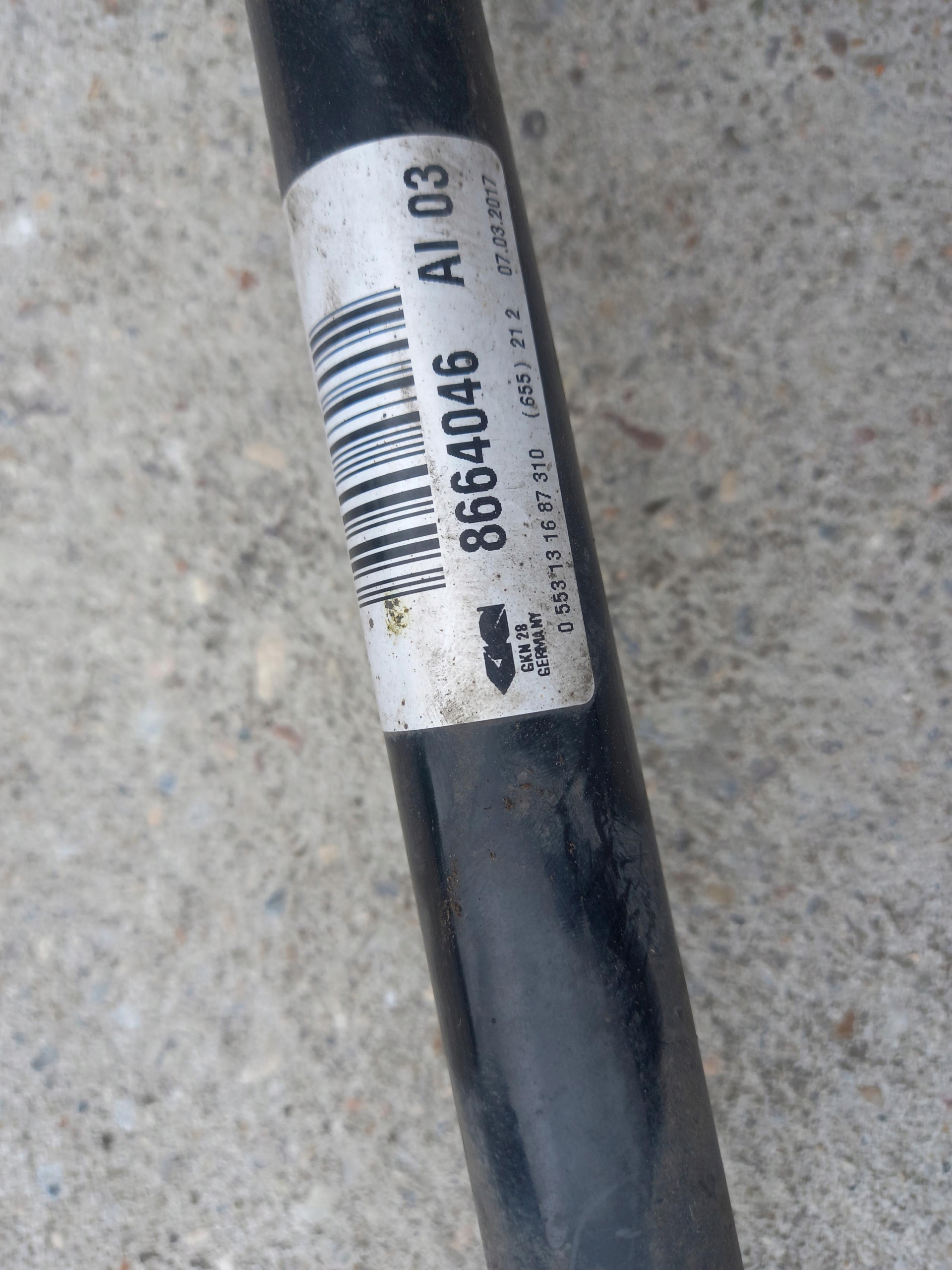 semi-axis right rear part BMW SERIA 5 G30 G31 8664046 B47
