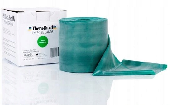 TAŚMA DO ĆWICZEŃ REHABILITACJI THERABAND GUMA ZIELONA 2,5M
