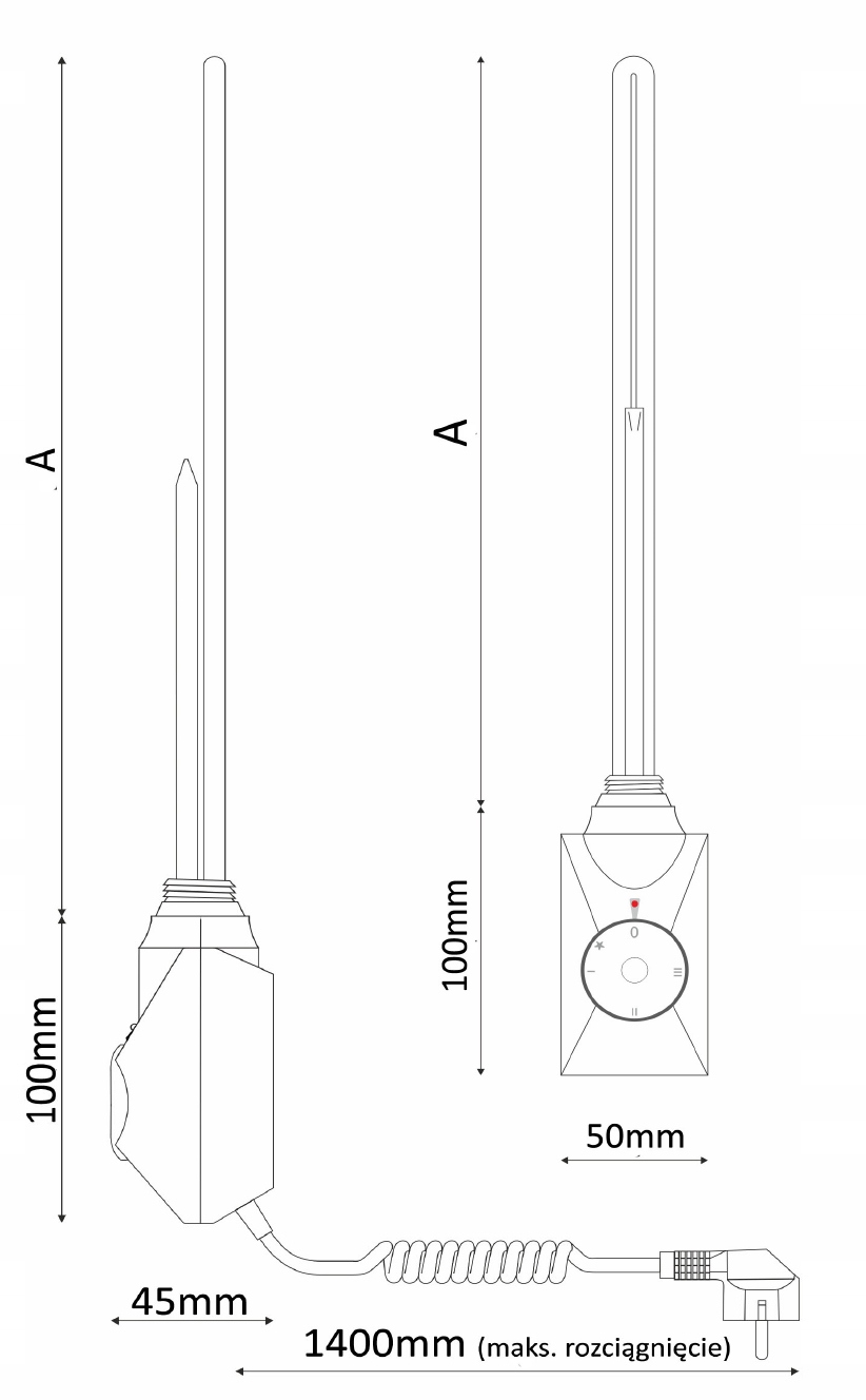 GRZAŁKA ELEKTRYCZNA GRZEJNIKA ASTIBI 1200W BIAŁA Marka Astibi