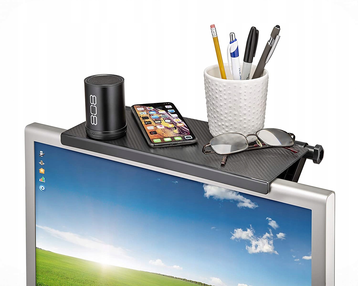 PÓŁKA NAKŁADANA UCHWYT NA MONITOR TV TELEWIZOR DEKODER DVB-T UNIWERSALNA Model -