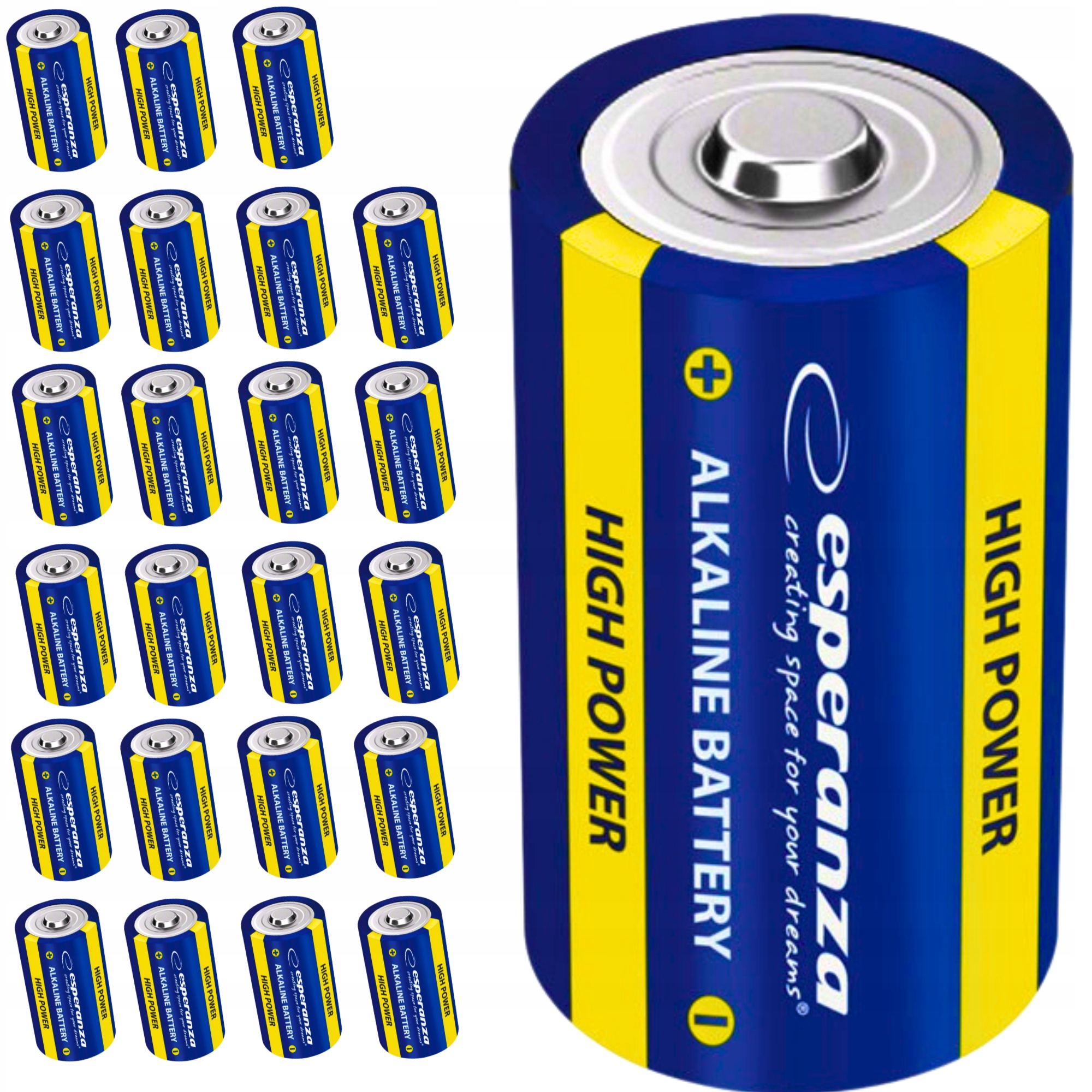 24 X Sada Alkalických Baterií Baterie LR14 R14 Silné Tužkové Baterie 1400 AM2