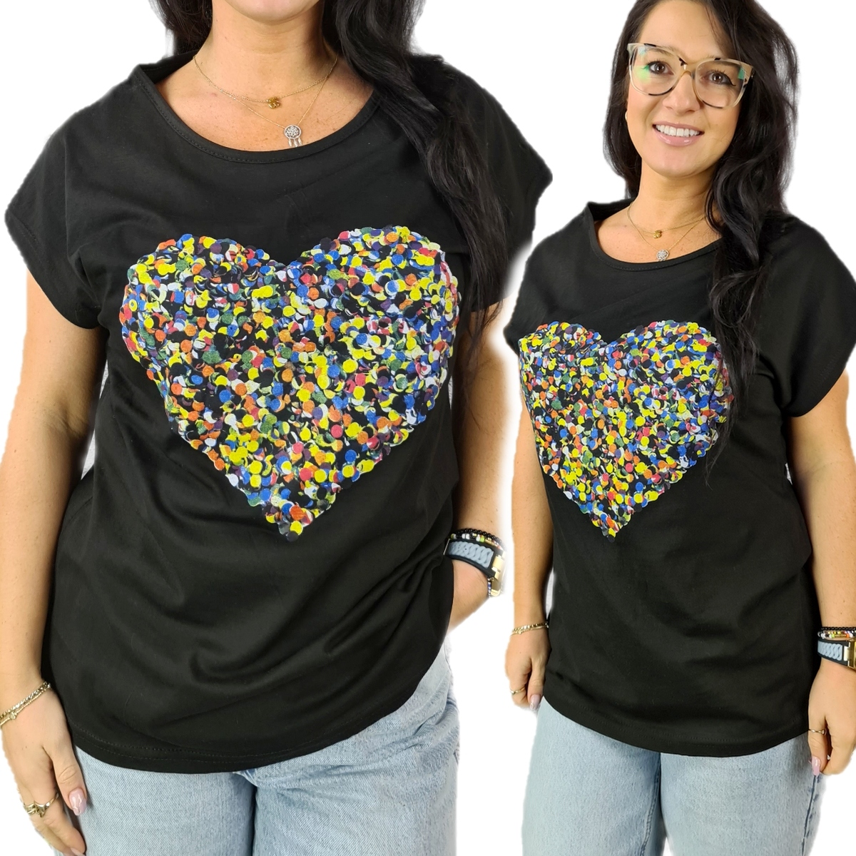 

Bluzka koszulka Kobiecy Tshirt Top print Wzory 4XL