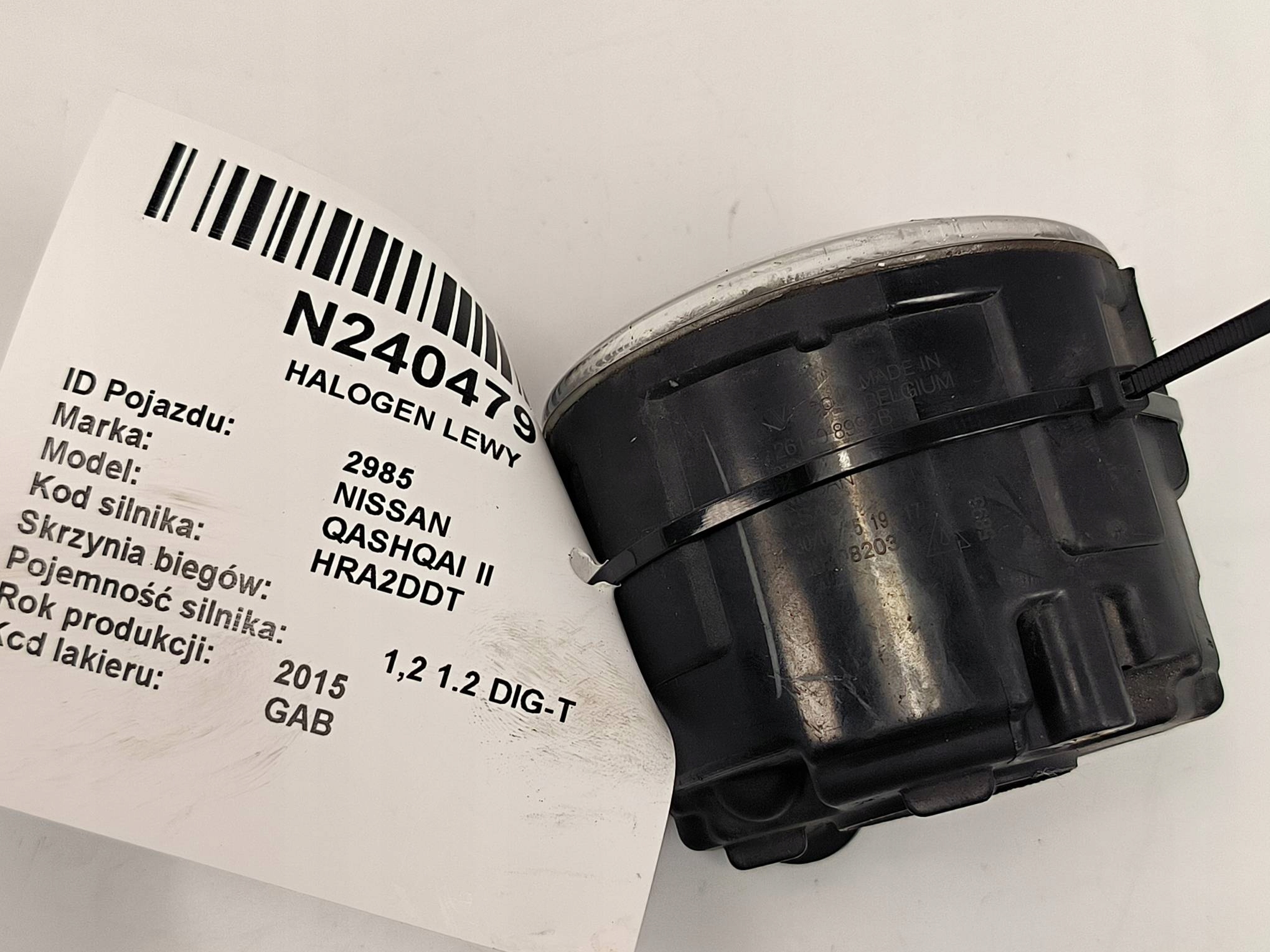 Nebelscheinwerfer links 2608992B NISSAN QASHQAI II
