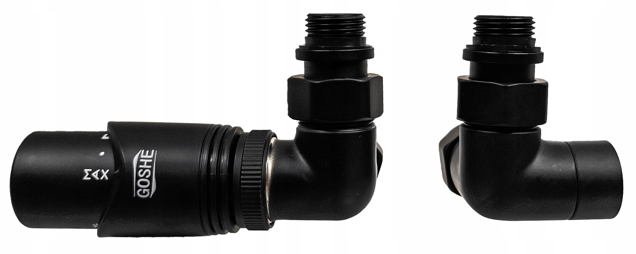 ZAWÓR TERMOSTATYCZNY OSIOWY PRAWY DO GRZEJNIKA CZARNY MAT 1/2 PEX 16 ZESTAW Kod producenta 0300.207