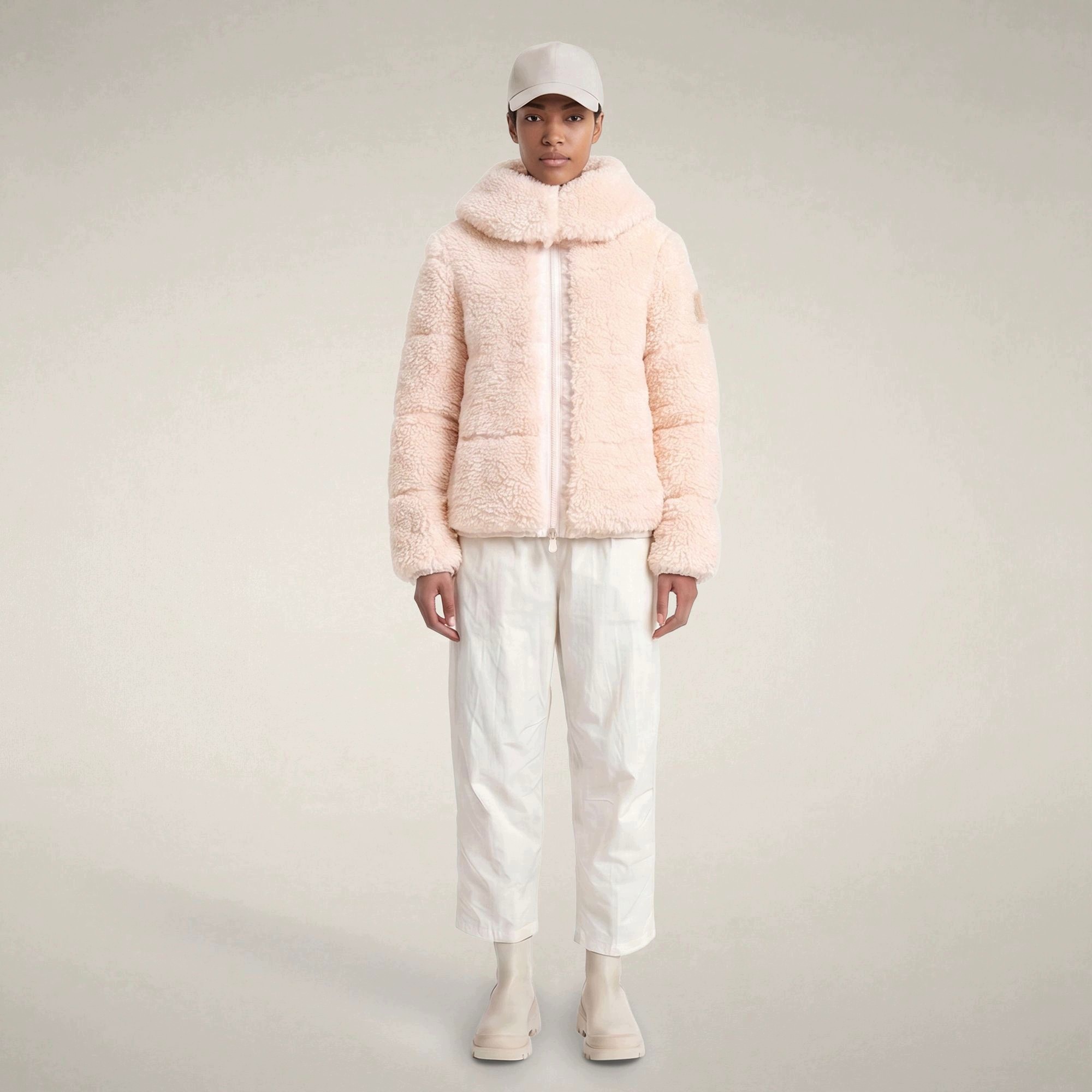 Save The Duck Kurtka Damska Futerko Lenora Hooded Whisper Pink Xs