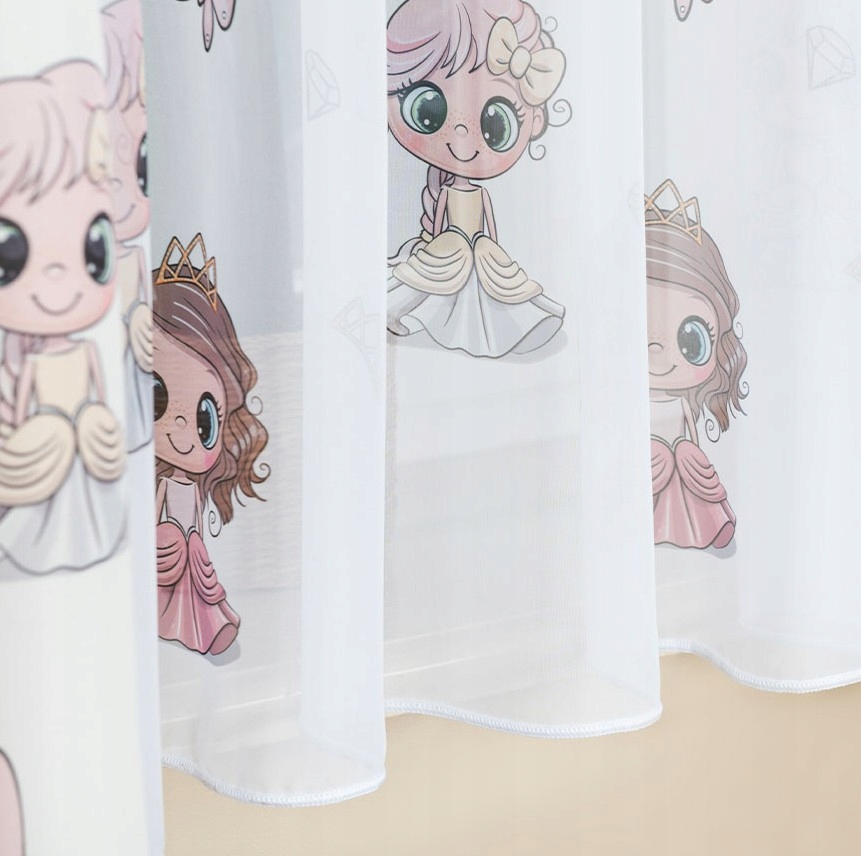 Hotová záclona princezná ružová záclona do dievčenskej izby 600x140