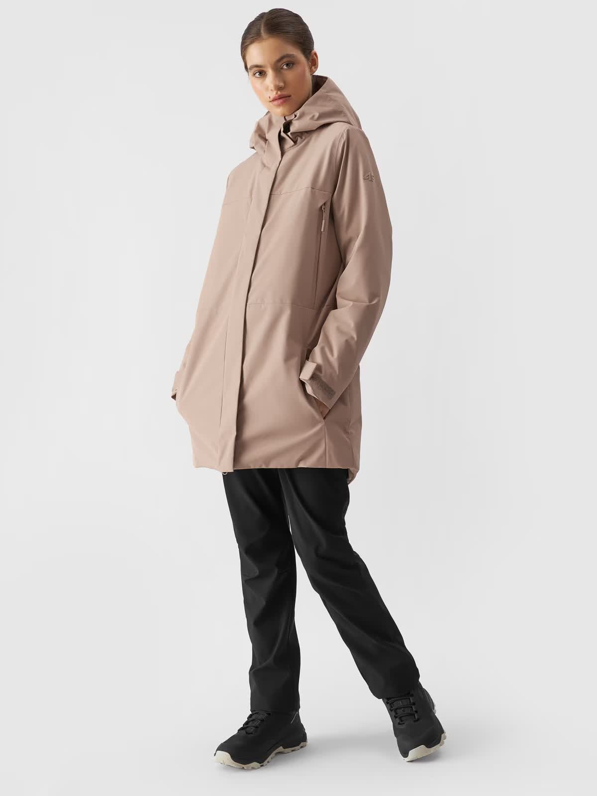 Dámská Bunda 4F Parka Neodry 8000 Dlouhá Zateplená Zimní S Kapucí Pro