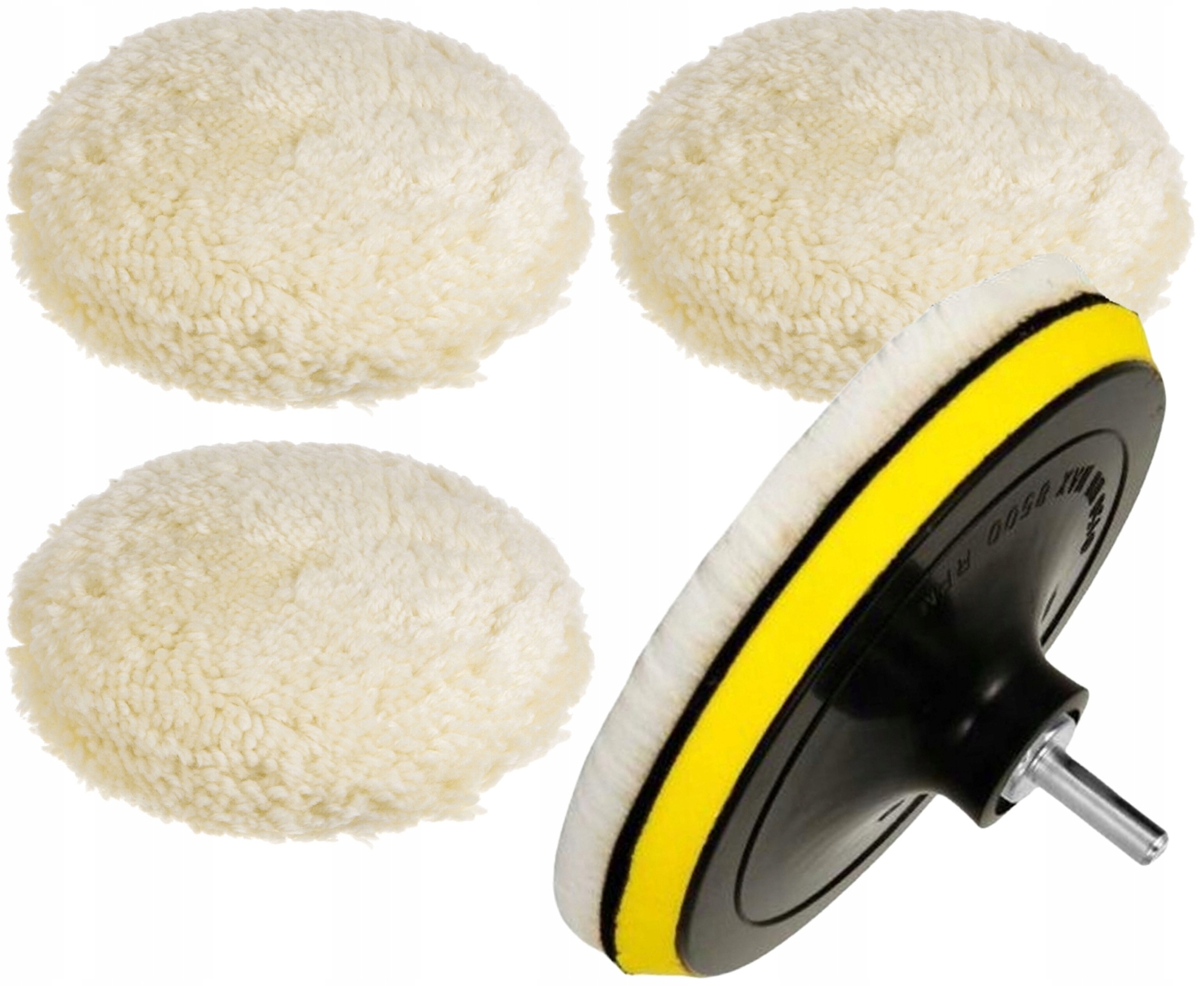 Zestaw 3x Futro Pady Polerskie 125 Dysk Do Polerowania Lakieru