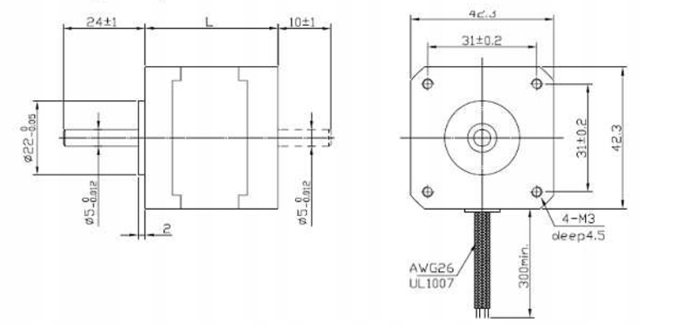 Silnik krokowy NEMA 42HM48-0806 Producent bez marki