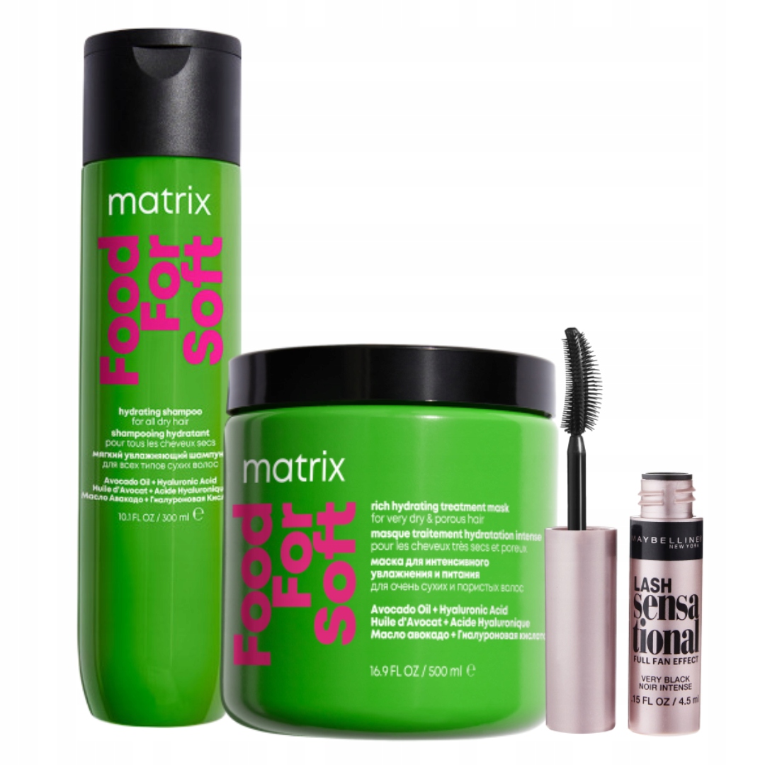 Matrix Food For Soft nawilżający szampon do włosów, maska 500ml