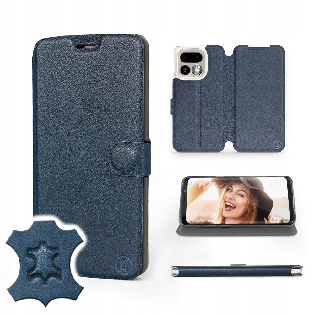 Etui Mobiwear do Realme 16 Pro 5G Blue Leather