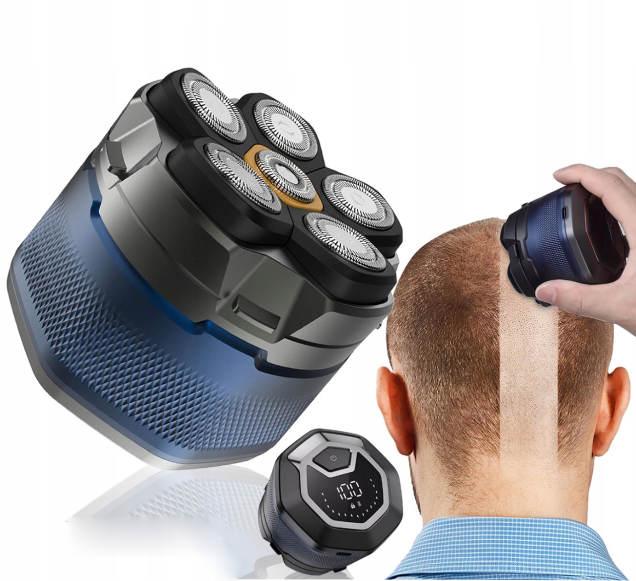 Holicí Strojek Elektrická 6D magnetická hlavice voděodolná Usb-c IPX7