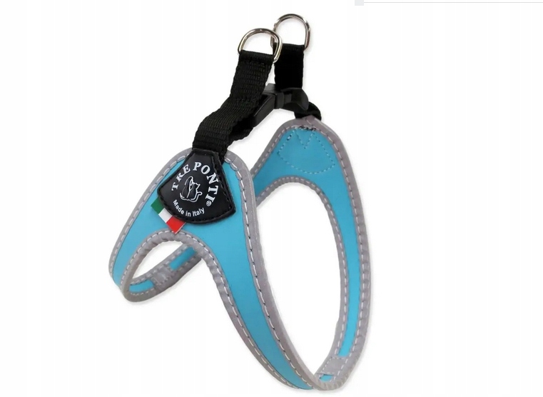 Szelki dla psa Mops Shih Tzu Shiba 50-67cm Tre Ponti jasnoniebieskie