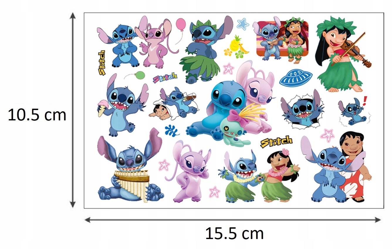 TATUAŻE DLA DZIECI ZMYWALNE TYMCZASOWE LILO I STICH Marka inny