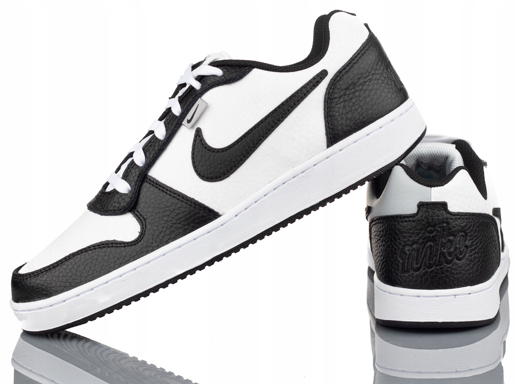 Boty Nike Ebernon Low Premium AQ1774 102 Pánské Bílé Černé Šedé 46