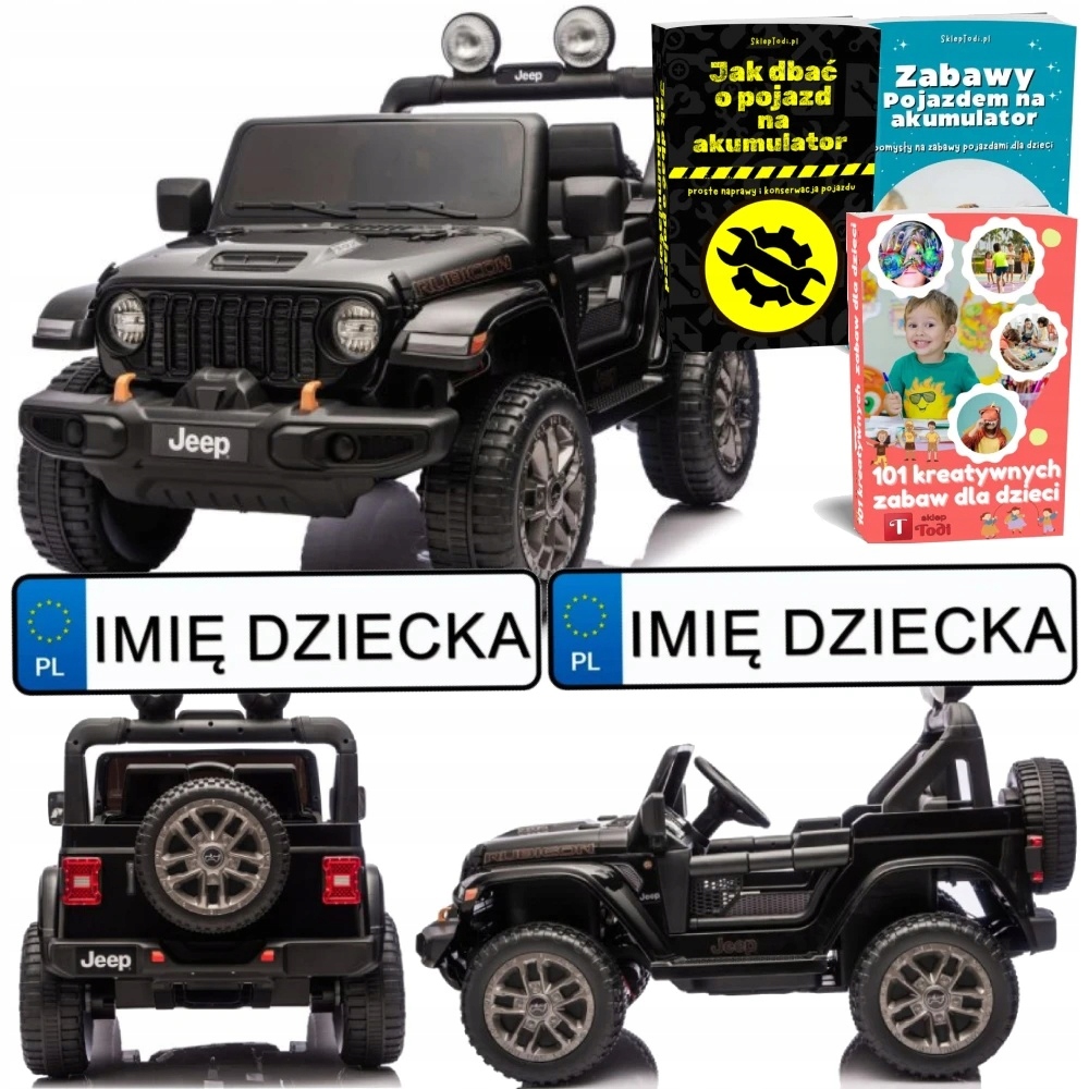 Auto Na Akumulator Dla Dziecka Jeep Wrangler Rubicon 4X200W 24V Eva Pilot