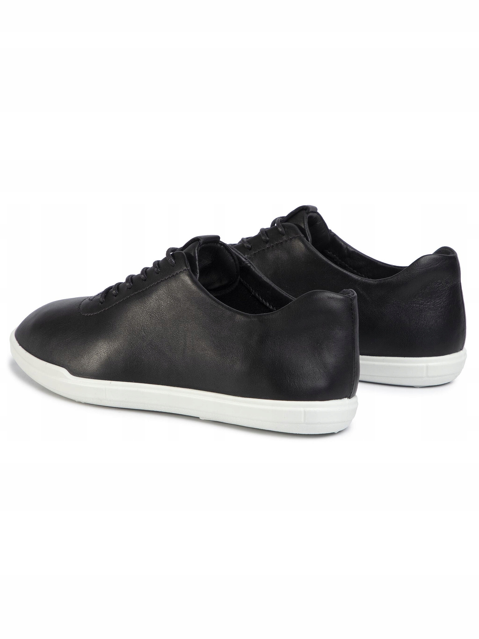 Ecco Dámské Černé Kožené Klasické Hladké Sportovní Boty 36 Ž_b