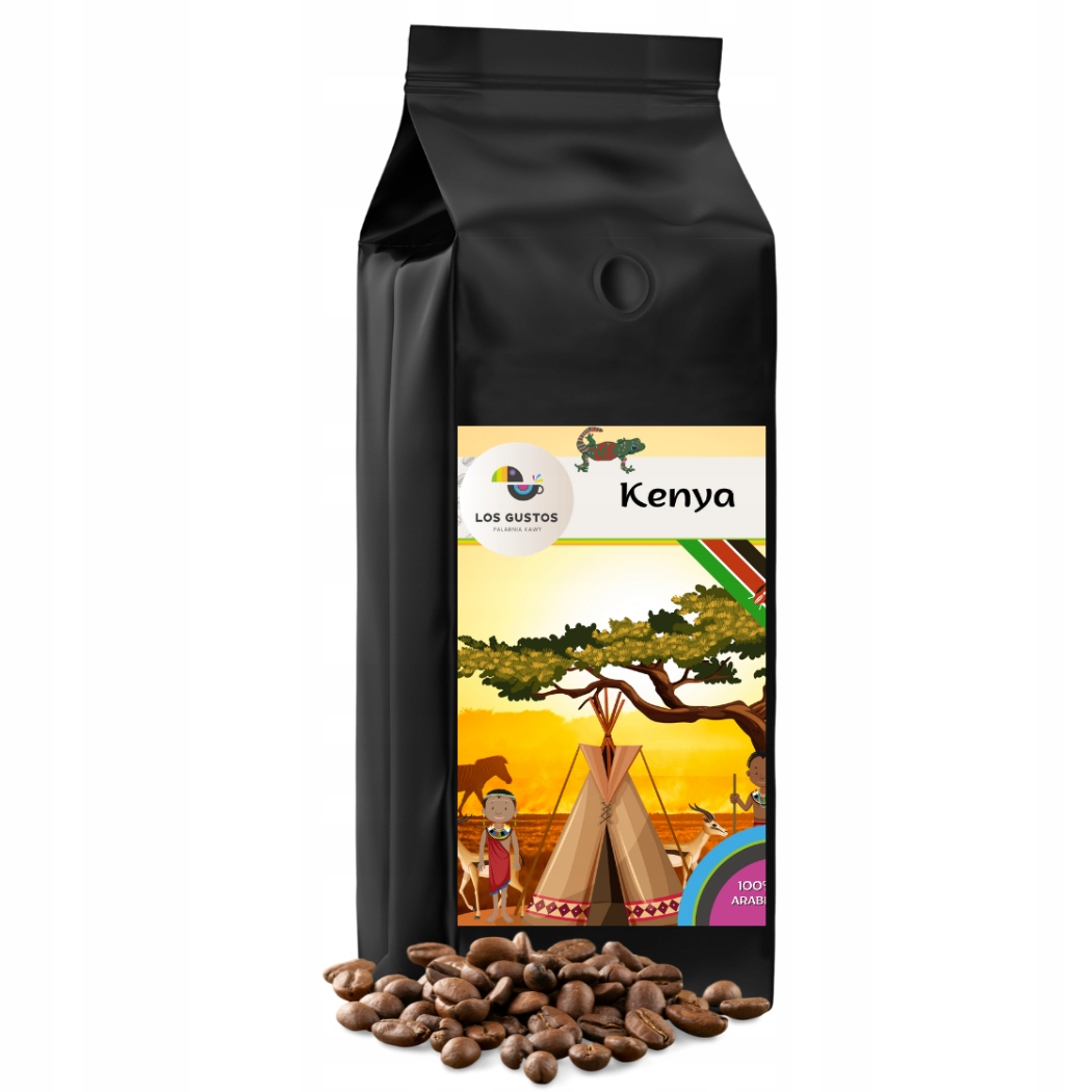 Levně Káva zrnková 1 kg Kenya 100% Arabica Čerstvě pražená Los Gustos