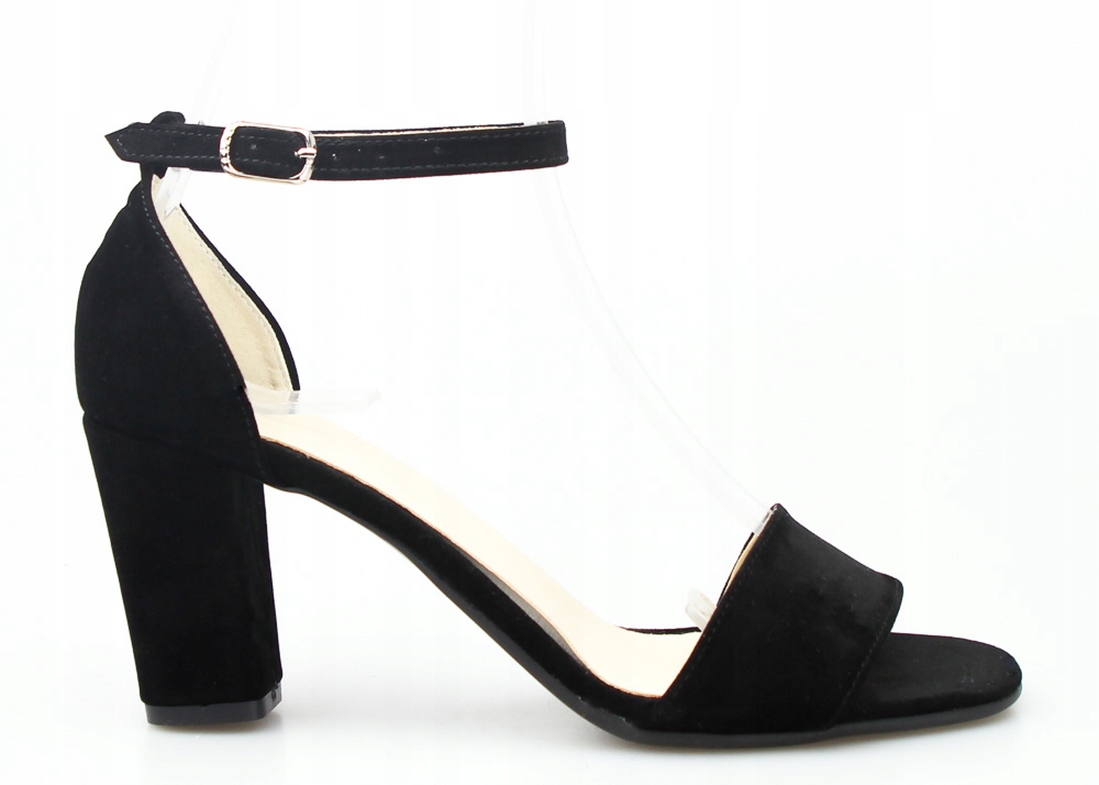 

Czółenka Sandały 8 CM Obcas Zamsz Open Toe Optimo