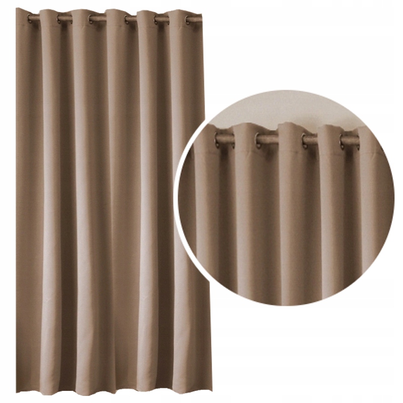 

Gruba Zasłona Blackout 200x250 wys. cappucino