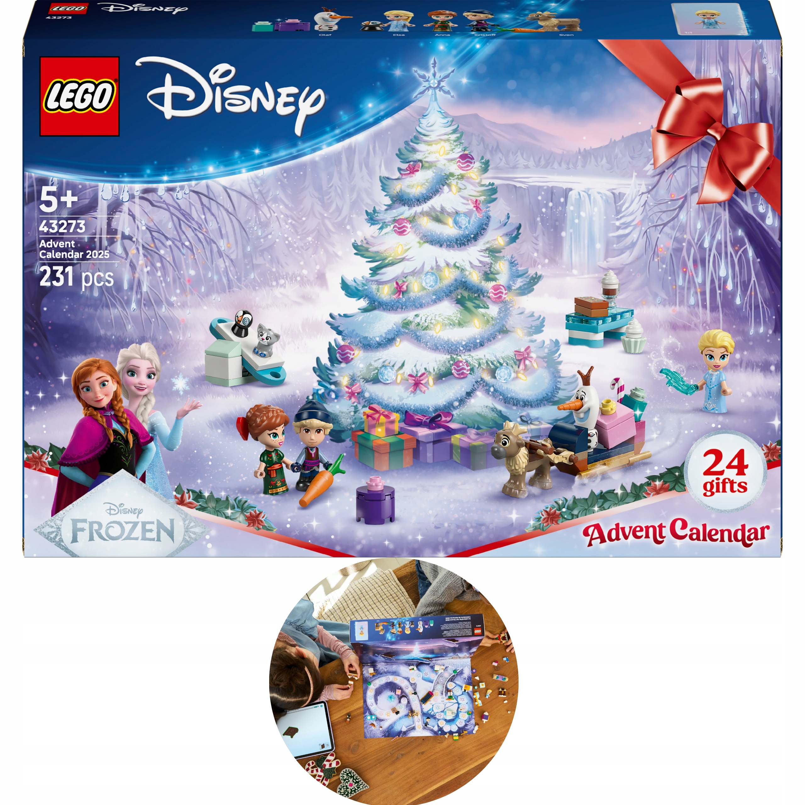 Adventní Kalendář Lego Disney Ledové Království 43273 Na Rok 2025 Dárek