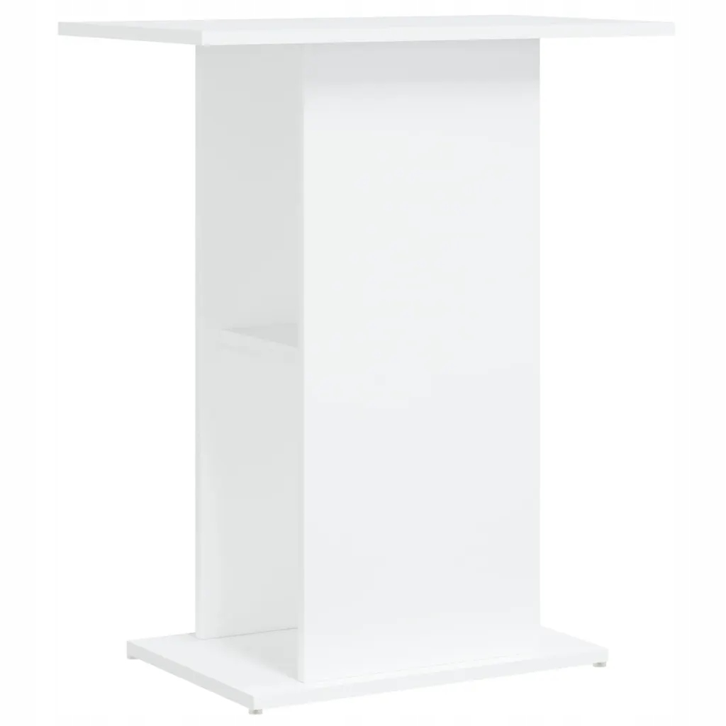 Levně Stojan pod akvárium s skříňkou, bílý, 60,5 x 36 x 72,5 cm